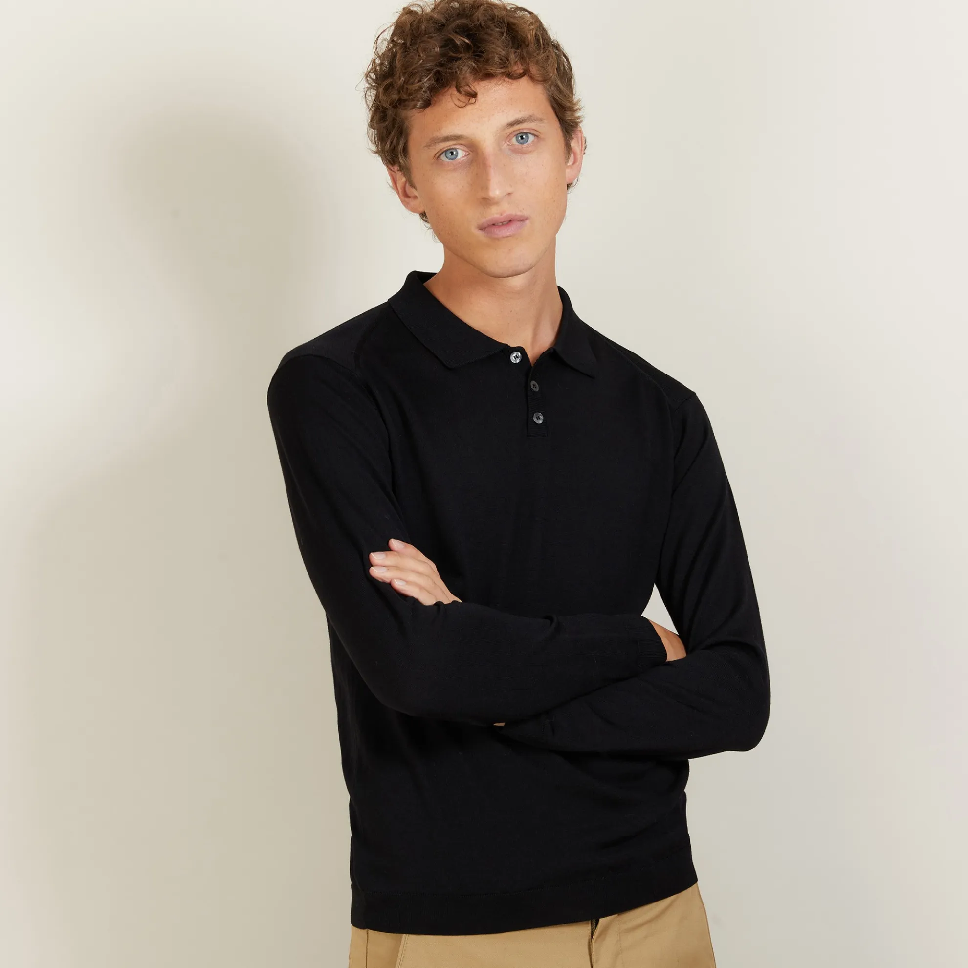 Maison Montagut Polo En Laine Et Soie - Bartev>Homme Polos