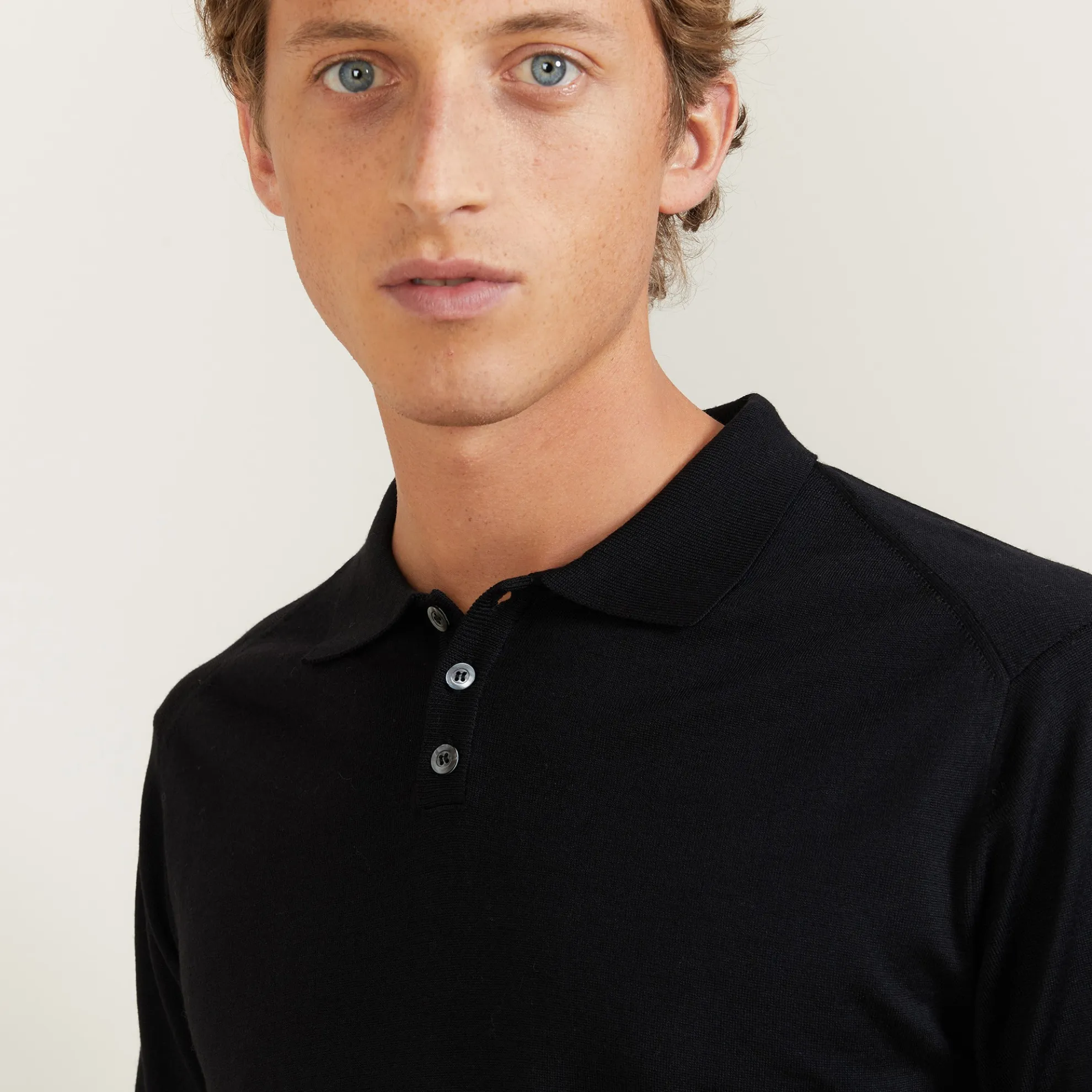 Maison Montagut Polo En Laine Et Soie - Bartev>Homme Polos