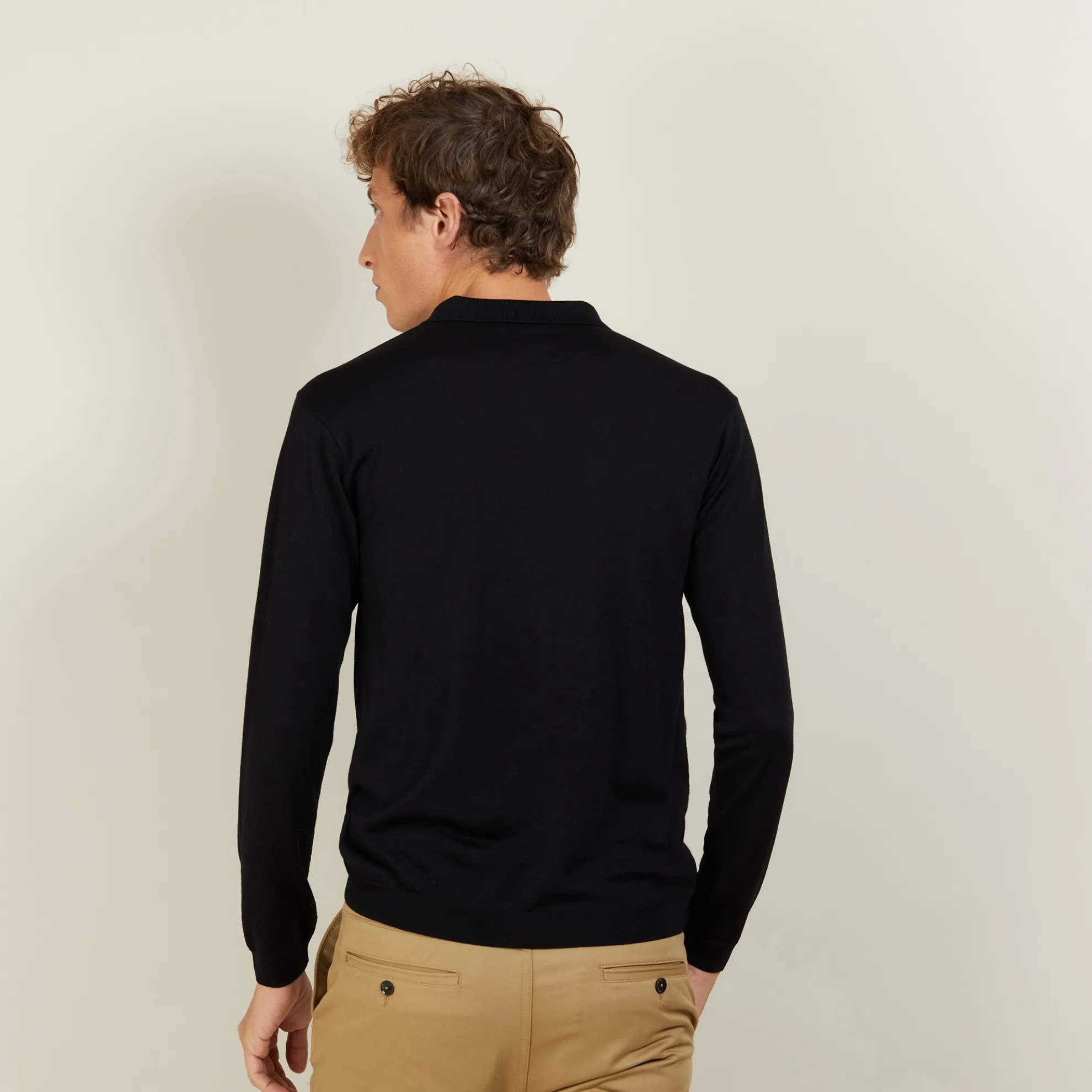 Maison Montagut Polo En Laine Et Soie - Bartev>Homme Polos