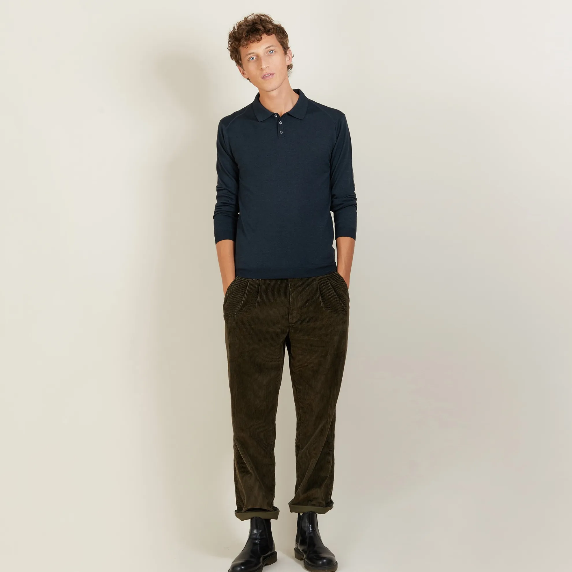 Maison Montagut Polo En Laine Et Soie - Bartev>Homme Polos