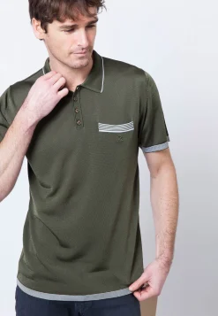 Maison Montagut Polo Fines Rayures Fil Lumiere Basso>Homme Fil Lumiere Pour Lui