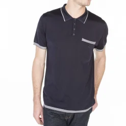 Maison Montagut Polo Fines Rayures Fil Lumiere Basso>Homme Fil Lumiere Pour Lui