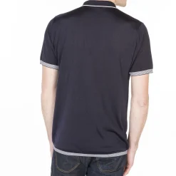 Maison Montagut Polo Fines Rayures Fil Lumiere Basso><noscript><img width=