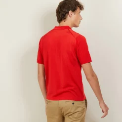 Maison Montagut Polo Manches Courtes En Fil Lumiere - Vadim><noscript><img width=