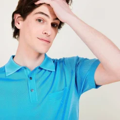 Maison Montagut Polo Manches Courtes En Fil Lumiere - Vadim><noscript><img width=