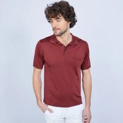 Maison Montagut Polo Manches Courtes En Fil Lumiere - Vadim><noscript><img width=