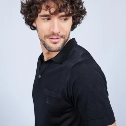 Maison Montagut Polo Manches Courtes En Fil Lumiere - Vadim><noscript><img width=