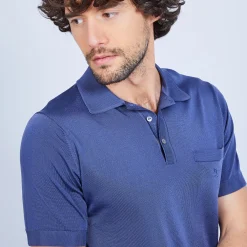 Maison Montagut Polo Manches Courtes En Fil Lumiere - Vadim><noscript><img width=