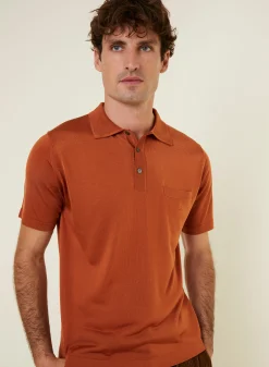 Maison Montagut Polo Manches Courtes En Fil Lumiere - Vadim><noscript><img width=