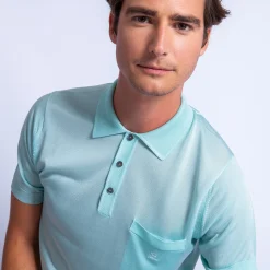 Maison Montagut Polo Manches Courtes En Fil Lumiere - Vadim><noscript><img width=