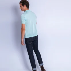 Maison Montagut Polo Manches Courtes En Fil Lumiere - Vadim><noscript><img width=