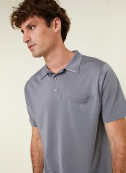 Maison Montagut Polo Manches Courtes En Fil Lumiere - Vadim><noscript><img width=