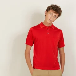 Maison Montagut Polo Manches Courtes En Fil Lumiere - Vadim><noscript><img width=