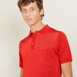 Maison Montagut Polo Manches Courtes En Fil Lumiere - Vadim><noscript><img width=