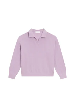 Maison Montagut Polo Manches Longues En Coton Brosse - Melvina><noscript><img width=