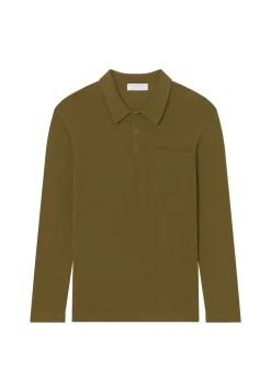 Maison Montagut Polo Manches Longues En Coton Brosse - Donovan>Homme Polos