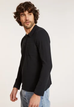 Maison Montagut Polo Manches Longues En Coton Brosse - Donovan><noscript><img width=