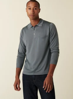 Maison Montagut Polo Manches Longues En Fil Lumiere - Boris><noscript><img width=