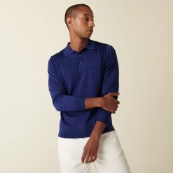 Maison Montagut Polo Manches Longues En Fil Lumiere - Boris><noscript><img width=