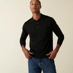 Maison Montagut Polo Manches Longues En Fil Lumiere - Boris><noscript><img width=