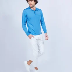 Maison Montagut Polo Manches Longues En Fil Lumiere - Boris><noscript><img width=