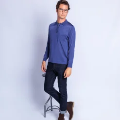 Maison Montagut Polo Manches Longues En Fil Lumiere - Boris><noscript><img width=