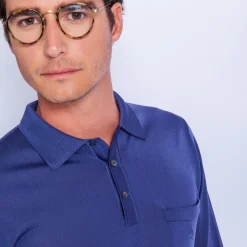 Maison Montagut Polo Manches Longues En Fil Lumiere - Boris><noscript><img width=