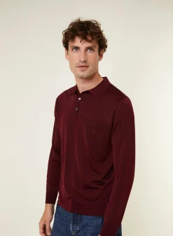 Maison Montagut Polo Manches Longues En Fil Lumiere - Boris><noscript><img width=