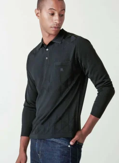 Maison Montagut Polo Manches Longues En Fil Lumiere Motifs Triangulaires - Danilois><noscript><img width=