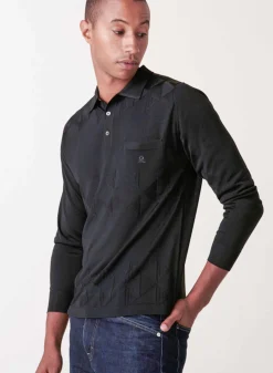 Maison Montagut Polo Manches Longues En Fil Lumiere Motifs Triangulaires - Danilois><noscript><img width=