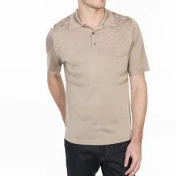 Maison Montagut Polo Motif Croisillon Louis-Eugene><noscript><img width=