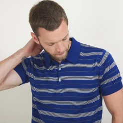 Maison Montagut Polo Raye Manches Courtes En Laine - Lary><noscript><img width=