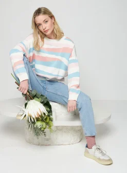 Maison Montagut Pull A Bandes Colorees En Coton Bio - Solal>Femme Pulls