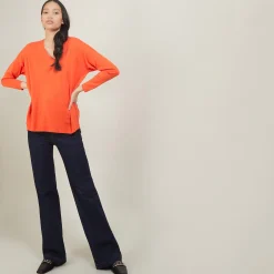 Maison Montagut Pull A Fentes Col V En Laine Merinos - Bernice><noscript><img width=