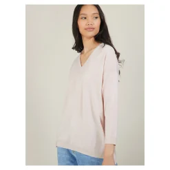 Maison Montagut Pull A Fentes Col V En Laine Merinos - Bernice><noscript><img width=