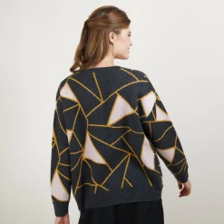 Maison Montagut Pull A Motifs Geometriques En Cachemire - Felix><noscript><img width=