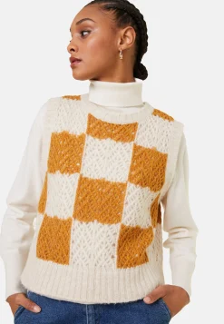 Maison Montagut Pull Ajoure Sans Manches En Laine Cocon - Geva><noscript><img width=