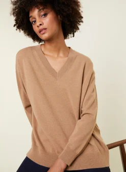 Maison Montagut Pull Ample A Fentes Col V En Cachemire - Alienor><noscript><img width=