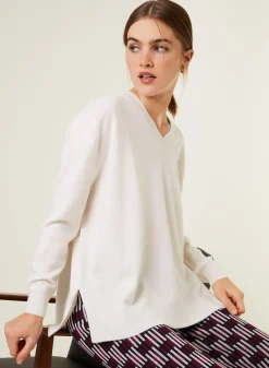 Maison Montagut Pull Ample A Fentes Col V En Cachemire - Alienor><noscript><img width=