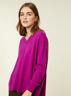 Maison Montagut Pull Ample A Fentes Col V En Cachemire - Alienor><noscript><img width=