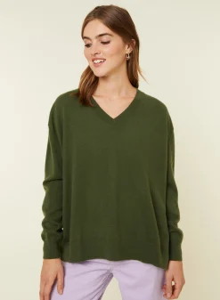 Maison Montagut Pull Ample A Fentes Col V En Cachemire - Alienor><noscript><img width=