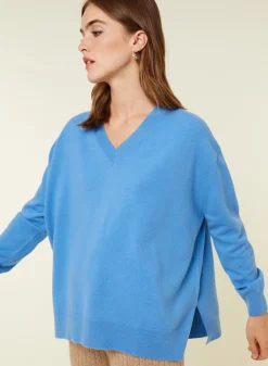 Maison Montagut Pull Ample A Fentes Col V En Cachemire - Alienor><noscript><img width=