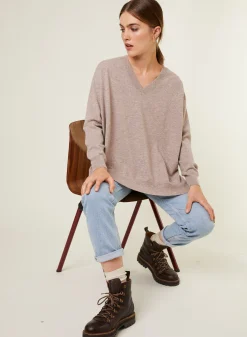 Maison Montagut Pull Ample A Fentes Col V En Cachemire - Alienor><noscript><img width=