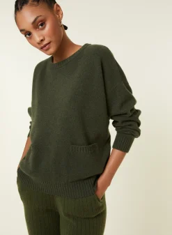 Maison Montagut Pull Ample A Poches En Cachemire Melange - Davina><noscript><img width=