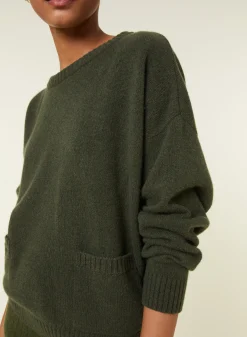 Maison Montagut Pull Ample A Poches En Cachemire Melange - Davina><noscript><img width=