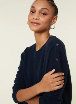 Maison Montagut Pull Ample Boutonne A Col Rond En Cachemire - Acene><noscript><img width=