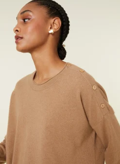 Maison Montagut Pull Ample Boutonne A Col Rond En Cachemire - Acene><noscript><img width=