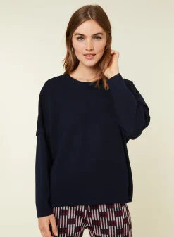 Maison Montagut Pull Ample Col Rond En Laine Merinos - Guerande><noscript><img width=