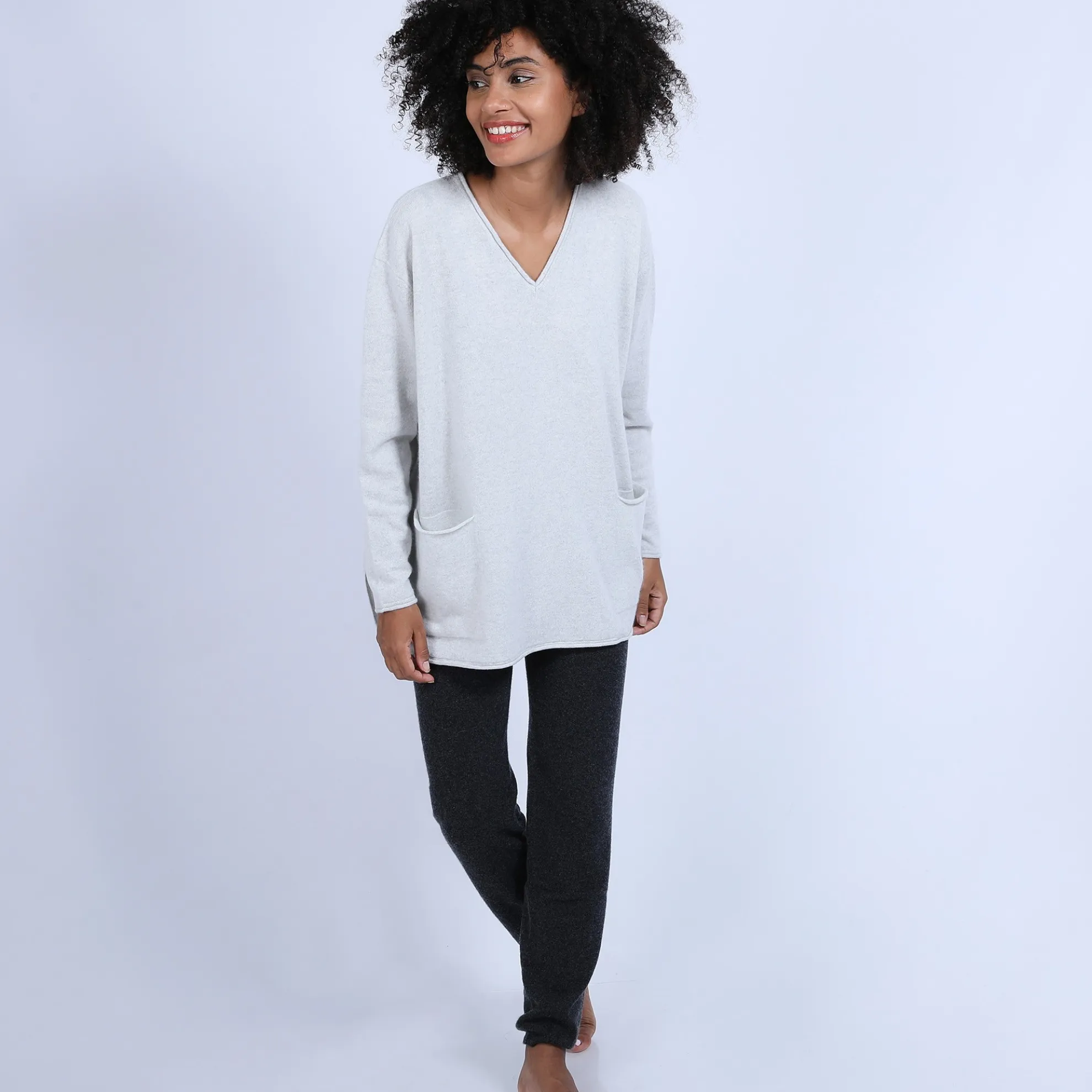 Maison Montagut Pull Ample Col V En Cachemire - Olyvia>Femme Pulls