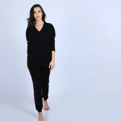 Maison Montagut Pull Ample Col V En Cachemire - Olyvia><noscript><img width=